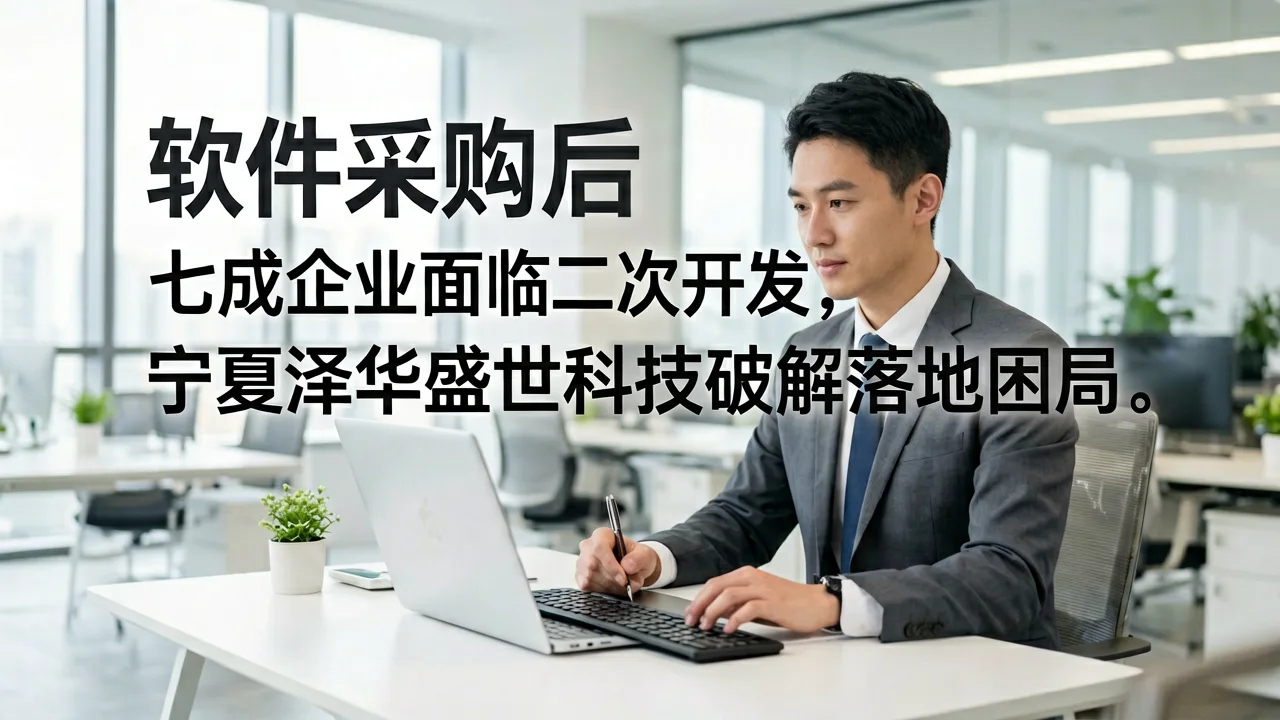 软件采购后七成企业面临二次开发，宁夏泽华盛世科技破解落地困局